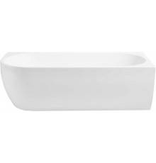 Акриловая ванна Aquanet Elegant B 260055 180x80 см, угловая, отдельностоящая, с ножками, со сливом-переливом, белая матовая, асимметричная