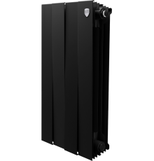 Радиатор биметаллический Royal Thermo Piano Forte 500 noir sable 4 секции, черный