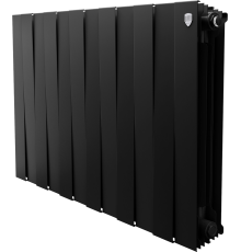 Радиатор биметаллический Royal Thermo Piano Forte 500 noir sable 12 секций, черный
