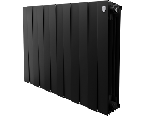 Радиатор биметаллический Royal Thermo Piano Forte 500 noir sable 12 секций, черный