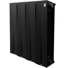 Радиатор биметаллический Royal Thermo Piano Forte 500 noir sable 8 секций, черный