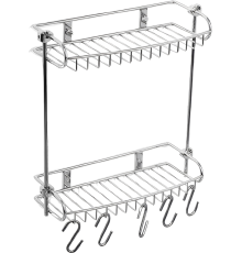Полка Wasserkraft K-1422 2-ярусная, с крючками