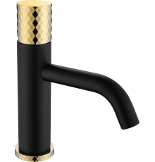 Смеситель для раковины Boheme Stick 121-BG black diamond gold