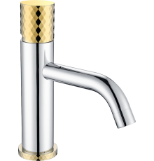 Смеситель для раковины Boheme Stick 121-CRG chrome diamond gold