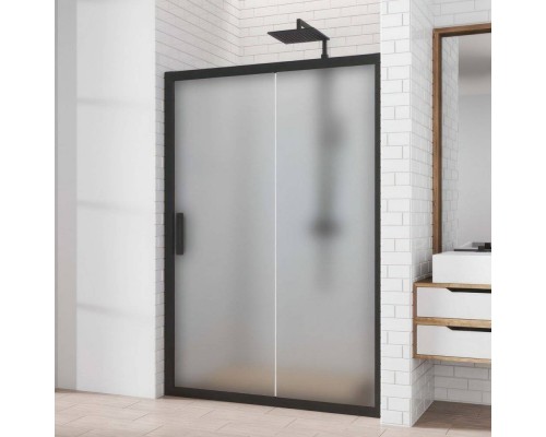 Душевая дверь в нишу Kubele DE019 D2-MAT-BLMT 145 см, профиль матовый черный