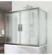 Шторка на ванну Kubele DE019 P4U-MAT-CH, 170х70 см, профиль хром