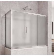 Шторка на ванну Kubele DE019 PR3-MAT-CH, 170х80 см, профиль хром