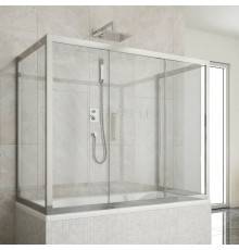 Шторка на ванну Kubele DE019 P3U-CLN-CH, 170х75 см, профиль хром