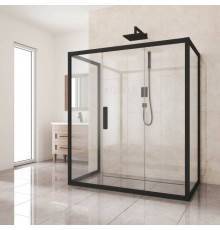 Душевой уголок Kubele DE019 R3U-CLN-BLMT 140х90 см, профиль матовый черный