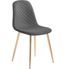 Стул Woodville Dabl dark gray, ножки gold