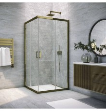 Душевой уголок Vegas Glass ZA Tur Novo h1900 90 05 01 профиль бронза, стекло прозрачное