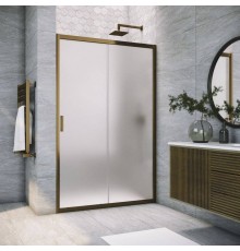 Душевая дверь в нишу Vegas Glass ZP Tur Novo h1900 105 05 10 профиль бронза, стекло сатин