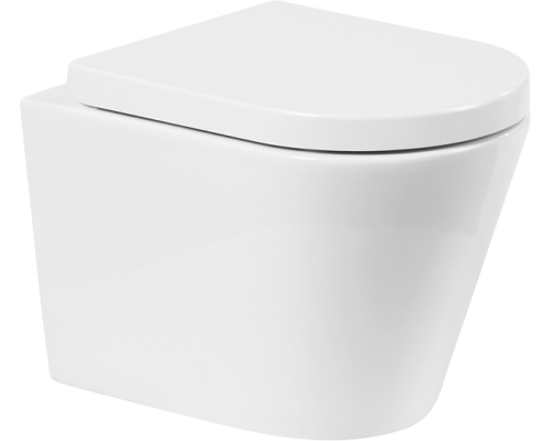 Унитаз подвесной BelBagno Flay-r BB053CHR безободковый, крышка BB105SC с микролифтом