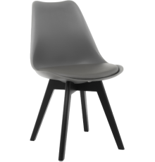 Стул Woodville Bonuss dark gray, black, ножки черные