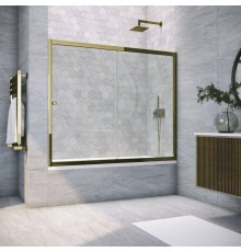 Шторка на ванну Vegas Glass ZV Tur Novo 150 05 01 профиль бронза, стекло прозрачное