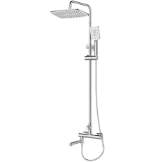 Душевая стойка BelBagno Acqua ACQUA-VSCM-CRM хром