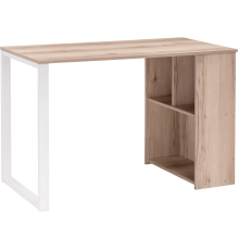 Письменный стол Woodville Битти Лофт 116x60 см, дуб делано светлый, матовый белый