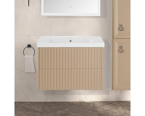 Тумба с раковиной ASB-Woodline Риола 80 капучино