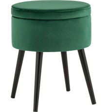 Пуф Stool Group Клайс с ящиком, зеленый, черный