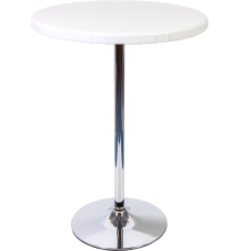 Барный стол Stool Group Кейт 80х80 см, светло-серый, хром