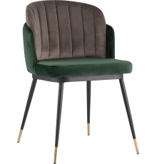 Стул Stool Group Пенелопа велюр зеленый, коричневый
