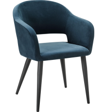 Стул R-Home Oscar микровелюр diag blue, ножки черные
