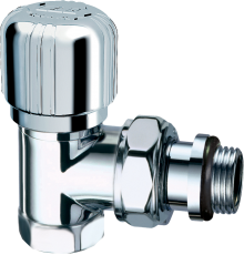 Вентиль FAR LadyFAR FL 0118 12P 1/2" ВР, термостатический, угловой, уплотнение epdm, серебро