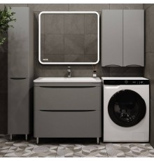 Мебель для ванной комнаты Style Line Бергамо Мини 90 Люкс Plus напольная, антискрейтч серая