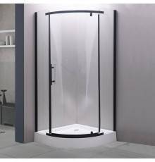 Душевой уголок Esbano ESD-7025B 100х100 см, профиль черный, стекло прозрачное