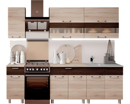 Кухонный гарнитур БТС Монтана 2.0 венге, дуб сонома