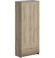 Шкаф Шведский стандарт Сириус 78x190x41 дуб сонома, 2 двери, 1 ящик
