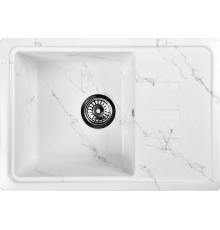 Мойка кухонная Wisent WB15-10 мрамор бело-серый