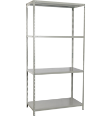 Стеллаж BRABIX MS KD 180х50-4 серый