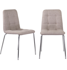 Комплект стульев BRABIX Twins CF-011 ткань бежевая, ножки хром, 2 шт.