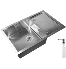 Мойка кухонная Wisent WS37850X с дозатором