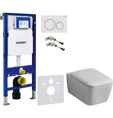 Комплект Унитаз подвесной Geberit iCon Square 201950000 + Крышка Square 571910000 + Крепления Duofix 111.815.00.1 к стене + Шумоизоляция 156.050.00.1 + Инсталляция UP 320 111.300.00.5 + Кнопка Sigma 20 115.882.11.1 белая