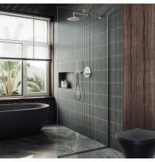 Душевая перегородка Maybahglass MGD-701-5у 69 см, профиль хром матовый, стекло прозрачное