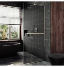 Душевая перегородка Maybahglass MGD-723-5у 69 см, профиль хром матовый, стекло графит