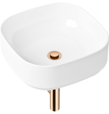 Раковина Lavinia Boho Bathroom Sink Slim 21520247 с сифоном и донным клапаном, розовое золото