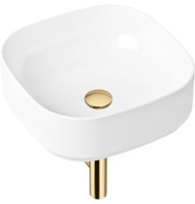 Раковина Lavinia Boho Bathroom Sink Slim 21520246 с сифоном и донным клапаном, золото
