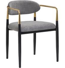 Стул Woodville Lord gray, ножки black, gold