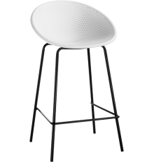 Полубарный стул Woodville Zeta white, ножки black