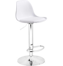 Барный стул Woodville Soft white, опора chrome