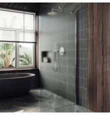 Душевая перегородка Maybahglass MGD-690-5ш 89 см, профиль хром матовый, стекло сатин