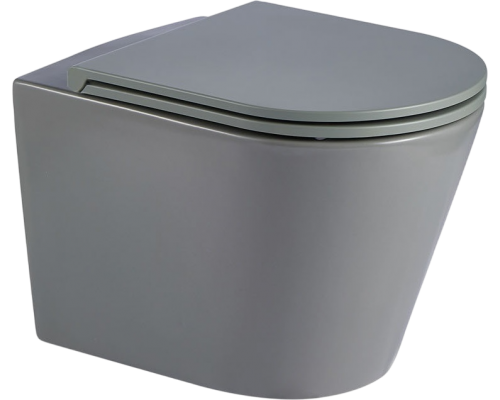 Унитаз подвесной Weltwasser WW SK Salzbach 041 MT-GR безободковый, с микролифтом, матовый серый