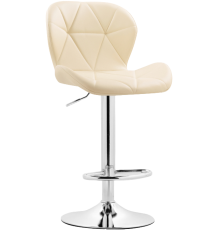 Барный стул Woodville Trio beige, опора chrome