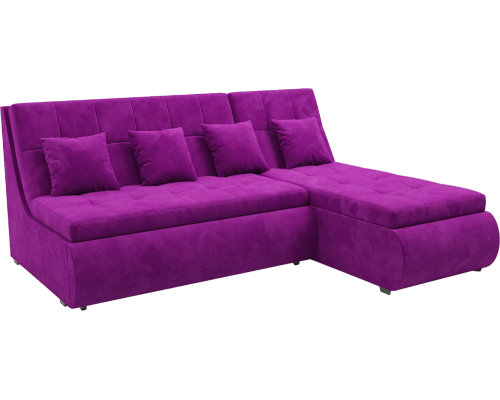 Угловой диван Mebel-Ars Дубай микровелюр фиолет