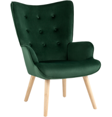 Кресло Stool Group Хью велюр темно-зеленый