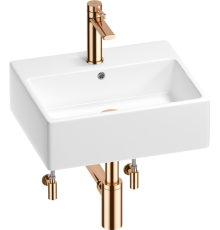 Комплект Wellsee Graceful Pro 201004584 глянцевый белый, розовое золото, 5 в 1