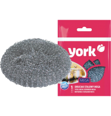 Губка для посуды York Мега стальная, 1 шт.